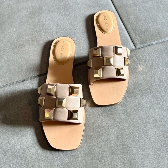 Marc Fisher Shoes - NWOT Marc Fisher Women's Bamer Studded Slide Sandals